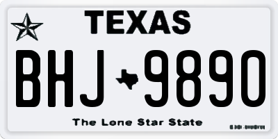 TX license plate BHJ9890
