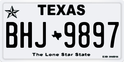 TX license plate BHJ9897