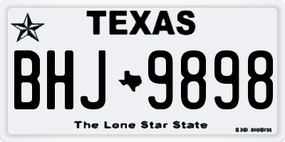 TX license plate BHJ9898