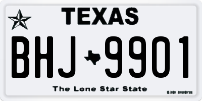 TX license plate BHJ9901