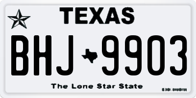 TX license plate BHJ9903