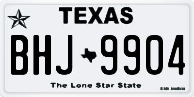 TX license plate BHJ9904