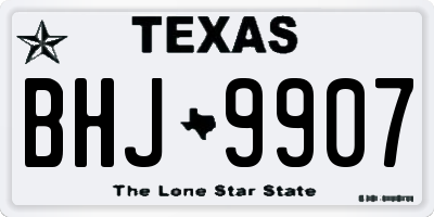 TX license plate BHJ9907