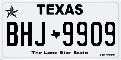 TX license plate BHJ9909