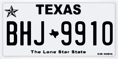 TX license plate BHJ9910