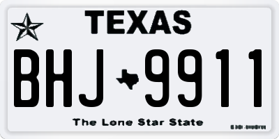 TX license plate BHJ9911