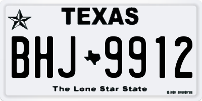 TX license plate BHJ9912
