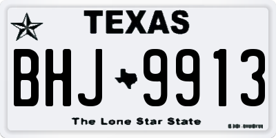 TX license plate BHJ9913