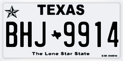 TX license plate BHJ9914