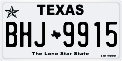 TX license plate BHJ9915