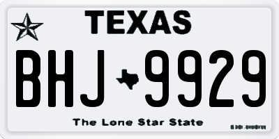 TX license plate BHJ9929