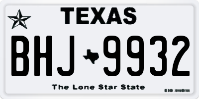 TX license plate BHJ9932