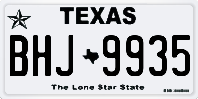 TX license plate BHJ9935