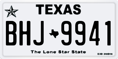TX license plate BHJ9941