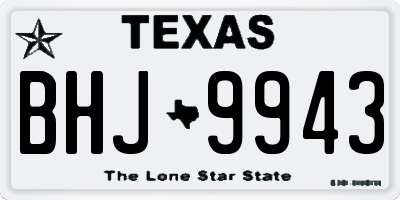 TX license plate BHJ9943