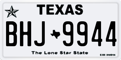 TX license plate BHJ9944