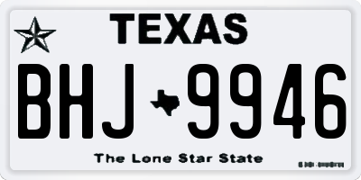 TX license plate BHJ9946