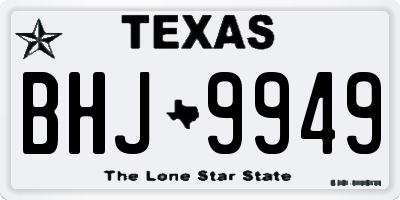 TX license plate BHJ9949