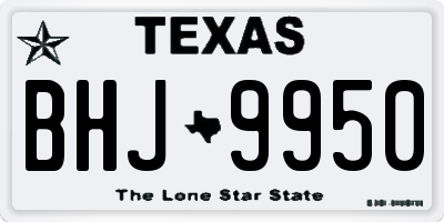 TX license plate BHJ9950