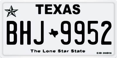 TX license plate BHJ9952