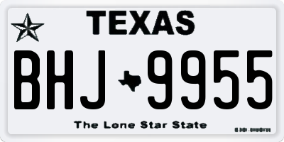 TX license plate BHJ9955
