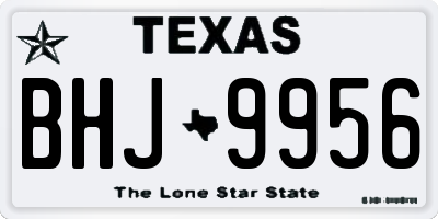 TX license plate BHJ9956