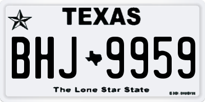 TX license plate BHJ9959