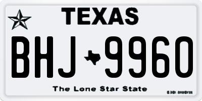 TX license plate BHJ9960