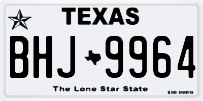 TX license plate BHJ9964