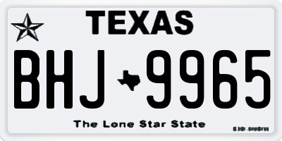 TX license plate BHJ9965