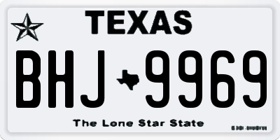 TX license plate BHJ9969