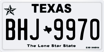 TX license plate BHJ9970
