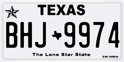 TX license plate BHJ9974
