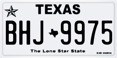 TX license plate BHJ9975