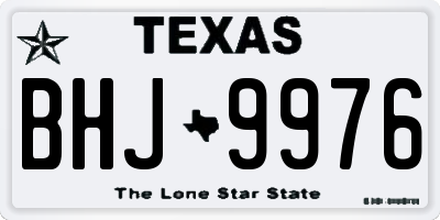 TX license plate BHJ9976