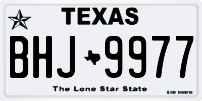 TX license plate BHJ9977