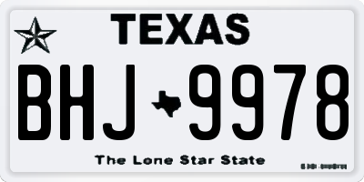 TX license plate BHJ9978