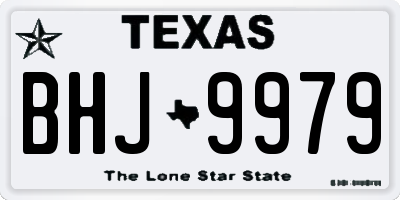 TX license plate BHJ9979