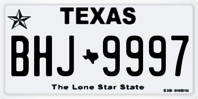 TX license plate BHJ9997