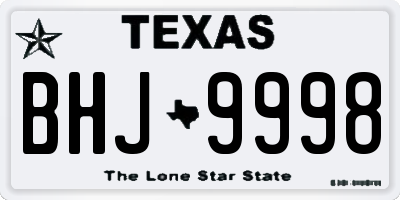 TX license plate BHJ9998