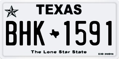 TX license plate BHK1591