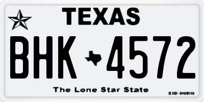 TX license plate BHK4572