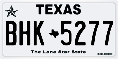 TX license plate BHK5277