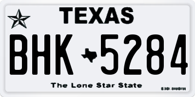 TX license plate BHK5284