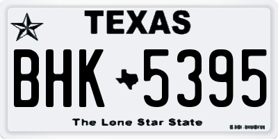 TX license plate BHK5395