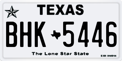 TX license plate BHK5446