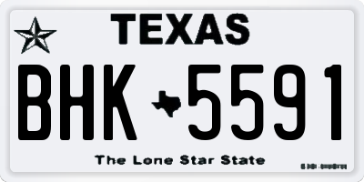 TX license plate BHK5591