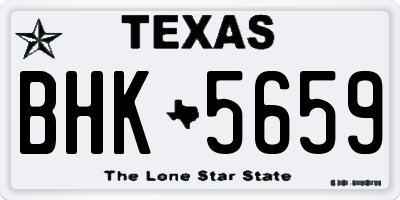 TX license plate BHK5659
