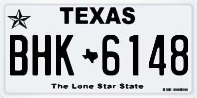 TX license plate BHK6148