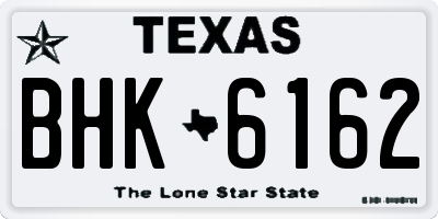 TX license plate BHK6162